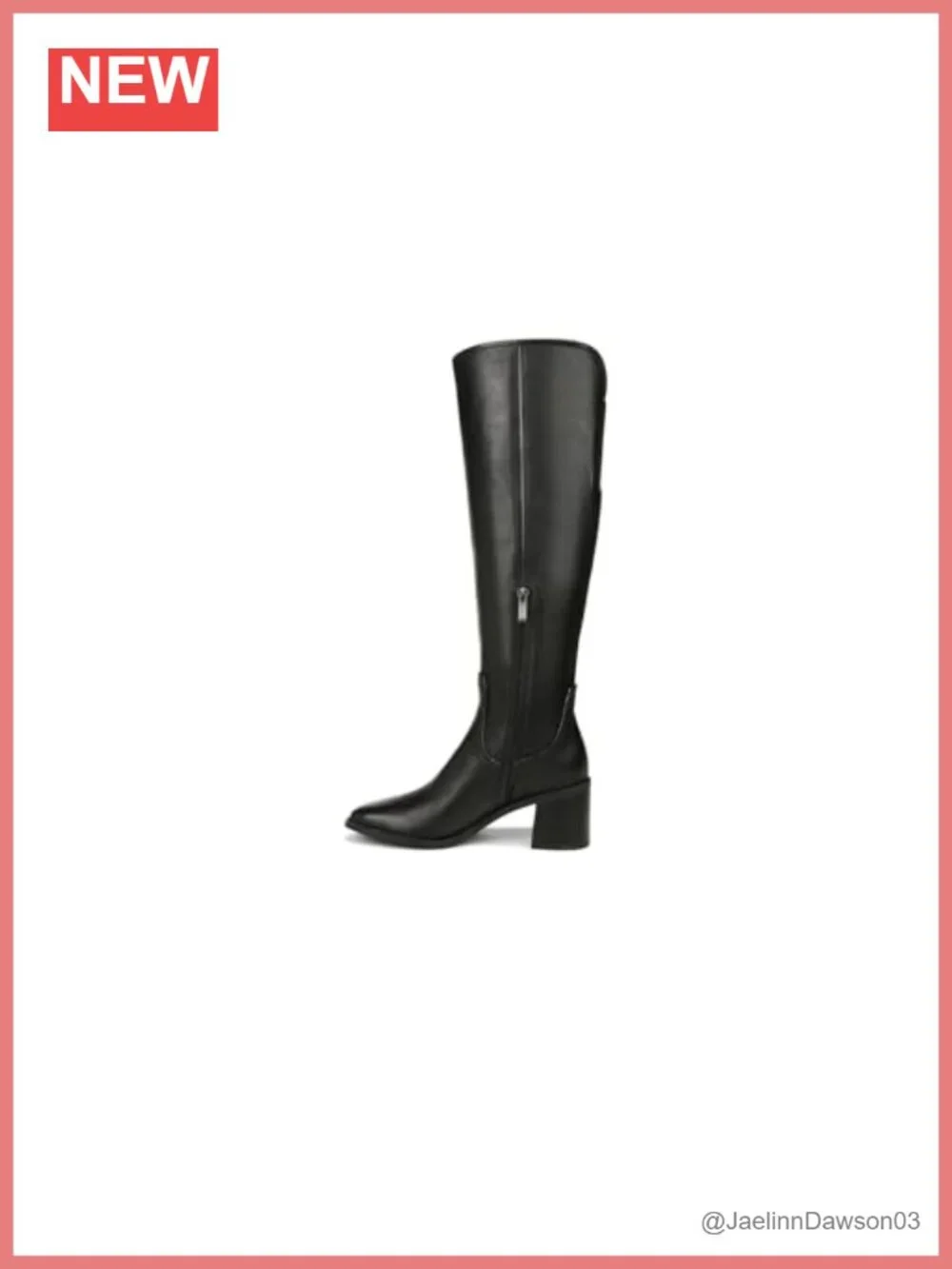 Over-the-Knee Leather Boots Block Heel Square Toe Comfort